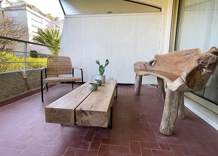 Daire Tropez Centre En Style Piscine Ac 100m *